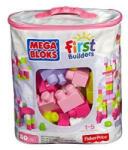 Mega Bloks - Mega bloks nagy zacskó kocka - rózsaszín (80)