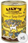 Lily's Kitchen Chicken & Turkey Casserole nedves kutyaeledel, csirke és pulyka, 6 x 400g