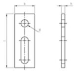 Csavarda Adapterlemez profil rögzitéshez, A2, rozsdamentes 110x40x5 (903521104011) (903521104011)