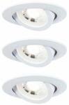 Paulmann 93388 LED Recessed Set swivelling beépíthető lámpa, kerek, fehér, 3000K melegfehér, 450 lm, IP20 (93388)