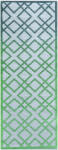 Esschert Design Geometria mintás kétoldalú kültéri szőnyeg, zöld, 197 x 72 cm (OC50)
