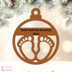 Love&Lights Első karácsonyom - fa karácsonyfadísz - lábnyomok