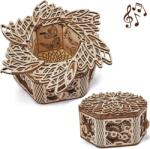 Wood Trick Puzzle 3D mecanic, Floare Misterioasa, WT, lemn, 278 piese