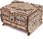 Wood Trick Puzzle 3D mecanic, Cutie de bijuterii cu 15 Cristale Swarovski, WT, lemn, 192 piese