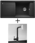 BLANCO Faron XL 6 S + olasz zuhanyfejes Alba csaptelep - fekete (525896 + Alba)