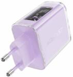 ACEFAST Încărcător de perete Acefast A45, 2x USB-C, 1xUSB-A, 65W PD (violet) (A45 Purple alfalfa)
