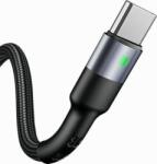 USAMS U26 USB-C apa - USB-C apa Adat és Töltő Kábel - Fekete (1m) (SJ313USB01/SJ313TC01)
