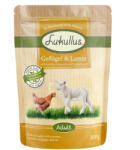 Lukullus Lukullus 11 + 1 gratis! 12 x 300/150 g Adult Pliculețe hrană câini - Pasăre & Miel 300