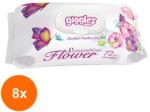 Giggles Set 8 x 72 Servetele Umede pentru Bebelusi, cu Capac, Giggles Flower Sensation (ROC-8xGIGGSU00005)