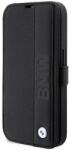 BMW Husa Case BMW BMBKP14X22RDPK iPhone 14 Pro Max 6.7" black/black bookcase Leather Textured&Stripe - pcone