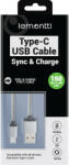 Lemontti Cablu USB Type-C Gri 1.5m (impletitura textila)-T. Verde 0.1 lei/ buc (LCTYPCUSB15) - 24mag