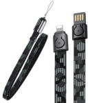 Baseus Gold Collar, tip colier, USB pentru Lightning, Iphone, 2.4A, 85cm, Negru (CALJL-BP1) - 24mag