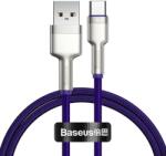 Baseus Cablu Cafule Series Metal USB la Type-C Purple (40W, 1m, impletitura nylon)-T. Verde 0.1 lei/buc (CATJK-A05) - 24mag