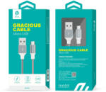 DEVIA Cablu Gracious MicroUSB Rose Gold (1m, impletitura textila)-T. Verde 0.1 lei/buc (DVGRAMICRORG) - 24mag