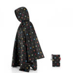 Reisenthel mini maxi poncho fekete-színes pöttyös női esőkabát (AN7009)