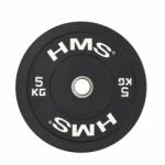 HMS Gumírozott súlytárcsa Bumper Plate 5 kg/51 mm HMS BBR05 Súlytárcsa