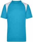 James & Nicholson (Daiber) Férfi rövid ujjú futó póló JN397 - Türkiz / fehér | 3XL (1-JN397-151204)
