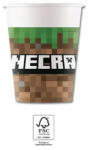 Minecraft papír pohár 8 db-os 200 ml FSC