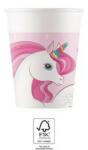 Unikornis Unicorn Rainbow Colors, Unikornis papír pohár 8 db-os 200 ml FSC