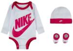 Nike futura logo ls hat / bodysuit / bootie 3pc 6-12m | Copii | Body | Alb | MN0134-A9P (MN0134-A9P)