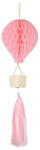 PartyDeco Méhsejt dekoráció, léghajó, DIY, rózsaszín, kislány (LUFI782360)