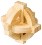 Fridolin Joc logic IQ din lemn bambus Double disk puzzle 3d (Fr_17495) - all4me