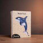  Kardszárnyú delfin fa puzzle M Prémium fa doboz