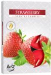 BISPOL Lumânări de ceai Strawberry - Bispol Strawberry Scented Candles 6 buc