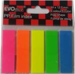 Evo Jelölõcímke műanyag 12, 7x44mm, 5 neon szín 5x20 db EVOFFICE (EV6D04) - tonerpiac
