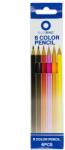BLUERING Színes ceruza készlet, hatszögletű Bluering® 6 klf. szín, Bálnás (JJ10101) - web24