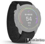  Okosóra szíj - 22mm széles, szövet, tépőzáras - FEKETE - Garmin fenix 5 / Fenix 5 Plus / Forerunner 935 / Forerunner 945 / Approach S60 / Quatix 5 / Quatix 5 Sapphire