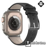 DUX DUCIS okosóra szíj - FEKETE - valódi bőr - APPLE Watch Series 1/2/3 38mm / 4/5/6/SE 40mm / 7/8/9 41mm