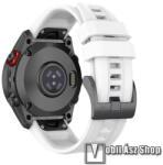  Okosóra szíj - FEHÉR - szilikon, 20mm széles, QUICKFIT - Garmin Fenix 7S / 6S / 6S Pro / 5S / 5S Plus / 5S Plus Sapphire