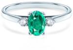 SAVICKI Inel Secret Garden: aur alb, smarald - savicki - 8 482,00 RON