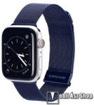 DUX DUCIS okosóra milánói szíj - SÖTÉTKÉK - fém ötvözet, mágneses - APPLE Watch Series 1/2/3 38mm / 4/5/6/SE 40mm / 7/8/9 41mm