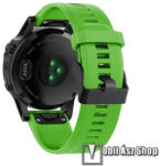  Okosóra szíj - ZÖLD - szilikon, textúrált minta, 22mm széles, QUICKFIT - Garmin Fenix 7 / 6 / 6 Pro / 6 Sapphire / Instinct / 5 / 5 Plus / 5 Plus Sapphire / Forerunner 935 / 745 / 945 / Quatix 3