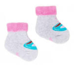  Yo! Baby frottír zokni 0-3 hó - szürke/türkiz csésze - babyshopkaposvar