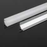V-TAC Alumínium profil - Sarok - Tejfehér fedlappal - 2000 x 15.8 x 15.8 mm - 10322 (10322)