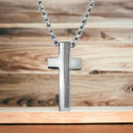  Rozsdamentes Acél Nyaklánc Kereszt Medál