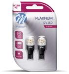 m-tech Set doua becuri LED Platinum, W2.1x9.5d, W16W T15, 12-24V, CANBUS, alb (LB834W-02B)