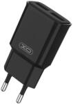 XO L92C 2.4A töltő (Fekete) - dupla USB csatlakozó