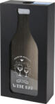 H&S Cutie de plută din lemn - Bar de vinuri, 13 x 5, 8 x 24 cm, negru (HZ2004200) Suport sticla vin