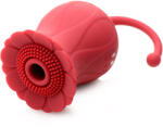 Bloomgasm Royalty Rose Textured Suction Clit Stimulator Red Vibrator