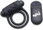 Bang! Cock Ring 28X Silicone & Bullet with Remote Black Inel pentru penis