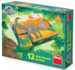 Dino Zaruri din lemn licențiate Jurassic World - 12 zaruri (DN641495)