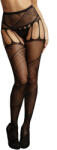 Le Désir Crotchless Cut-Out Pantyhose Black XS-XL