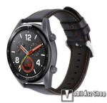  Okosóra szíj - SÖTÉTBARNA - PU bőr, 22mm széles, csat, állítható - HUAWEI Watch GT 3 46mm / GT 3 Pro 46mm / Watch 3 46mm / Watch 3 Pro 48mm / SAMSUNG Watch3 45mm / Xiaomi Watch S2 / Amazfit GTR 4 46mm