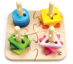 Hape Jucarie din lemn - Puzzle creativ cu forme (E0411A) Puzzle