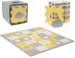 KinderKraft Covoras De Joaca Kinderkraft Luno Shapes, Puzzle 3d, Spuma, Yellow (kplush00yel0000) - drool