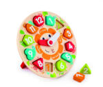 Hape Puzzle din lemn cu ceas de jucarie pentru copii (E1622A) - drool Puzzle